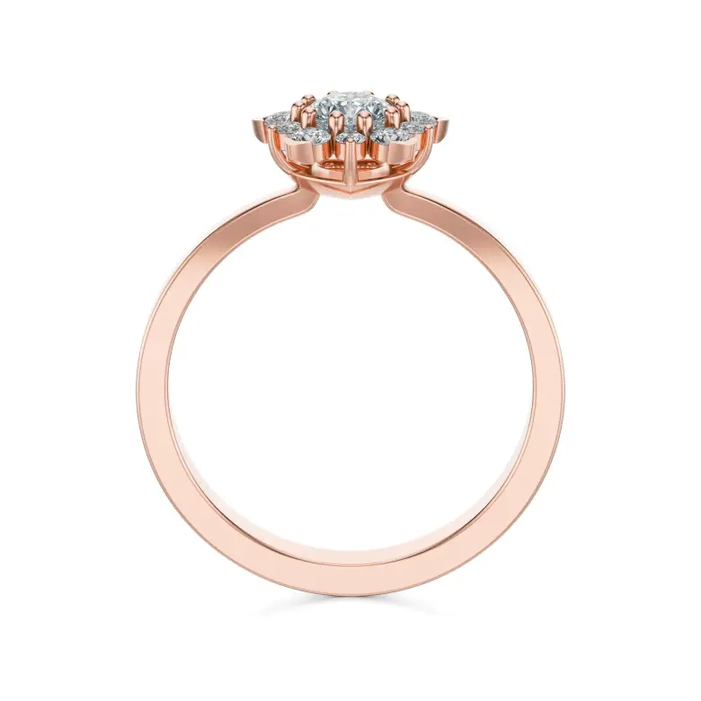 Pierścionek z różowego złota z diamentami AJPZ_140